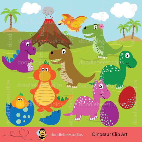 Dinosaurs clipart dinosaur land. Clip art by 