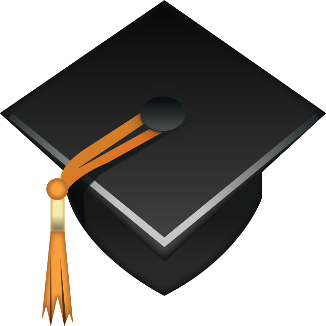 Download cap emoji icon. Graduate clipart graduation stage