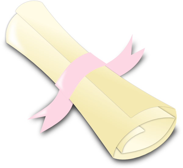 Light clip art at. Diploma clipart pink