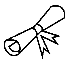 diploma clipart rolled letter