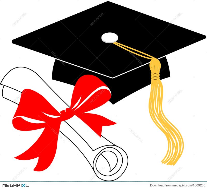 Graduation and cap eps. Diploma clipart university education