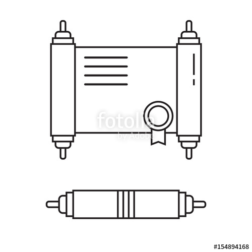 diploma clipart unrolled