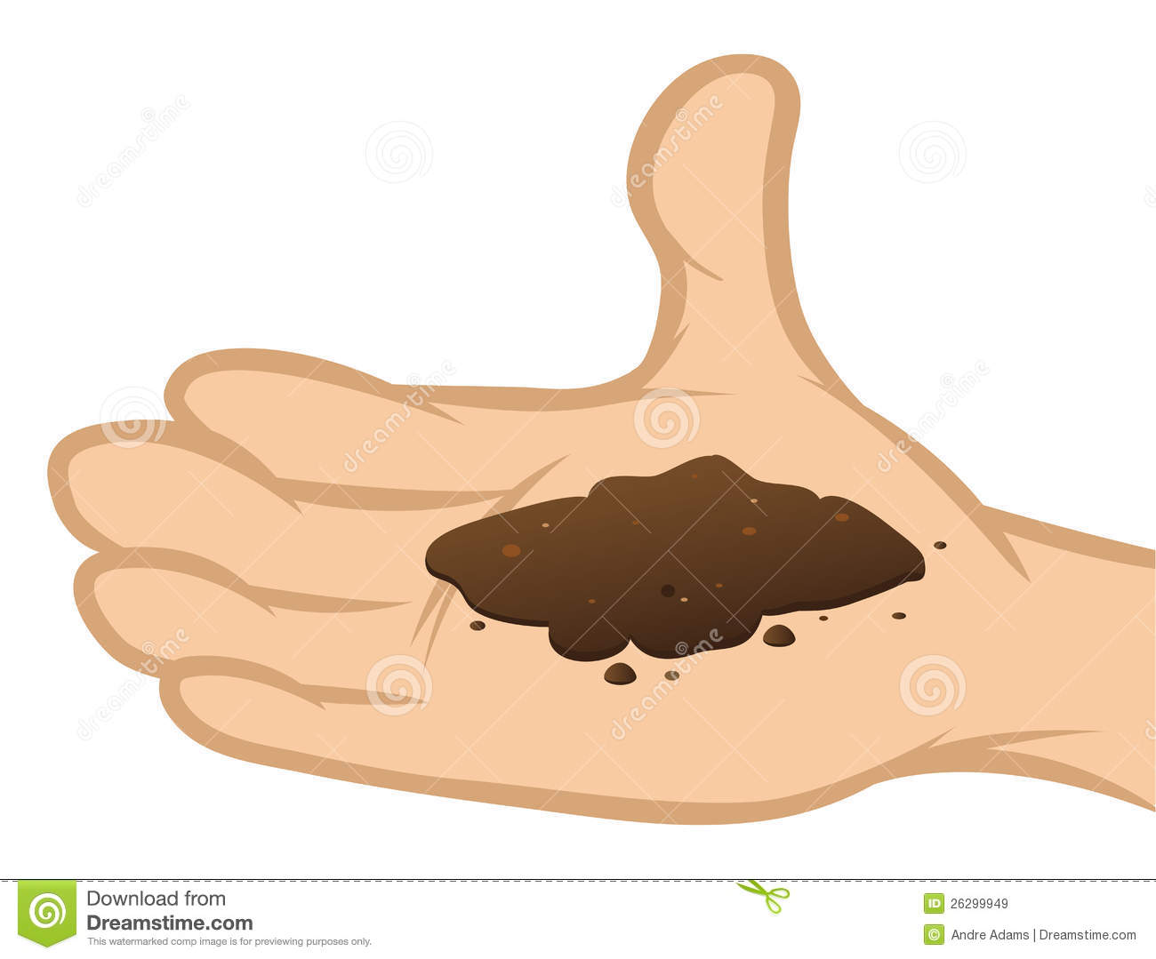 dirt clipart hand holding