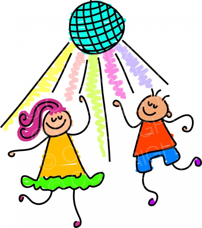 Disco clipart. Toddler art dancing party