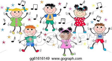 Stock illustrations mixed ethnic. Disco clipart childrens
