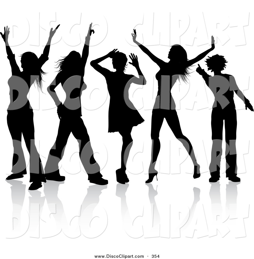 disco clipart dancing group