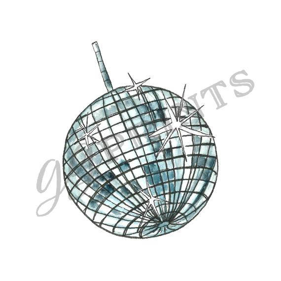 disco clipart new year ball