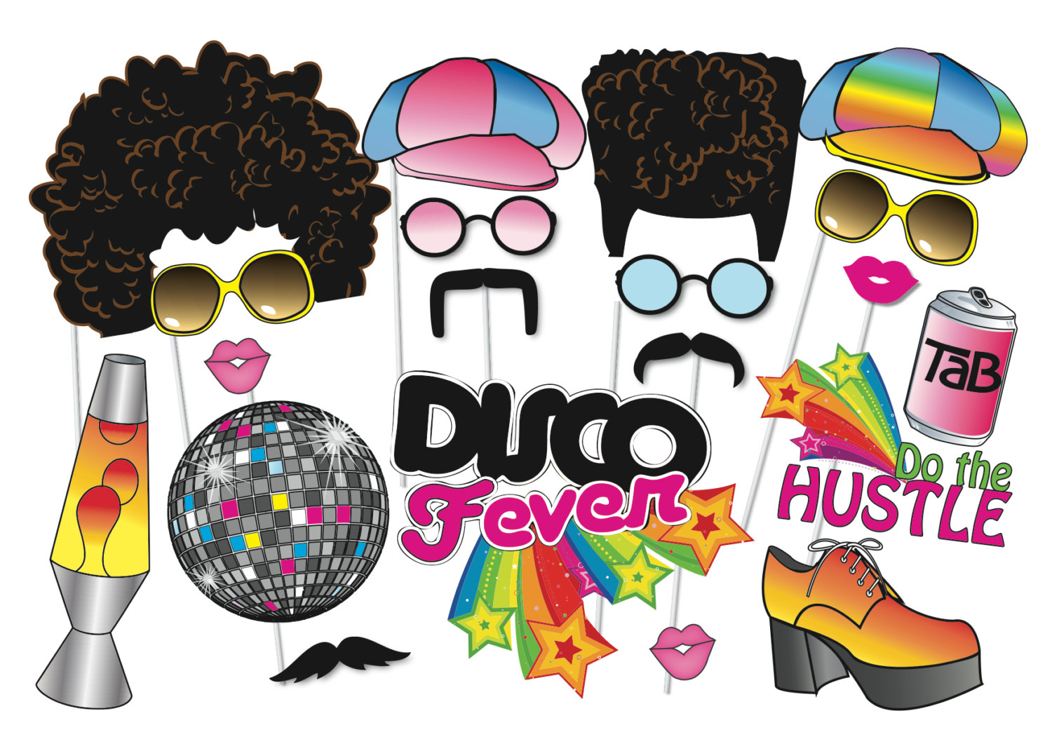 disco clipart themed