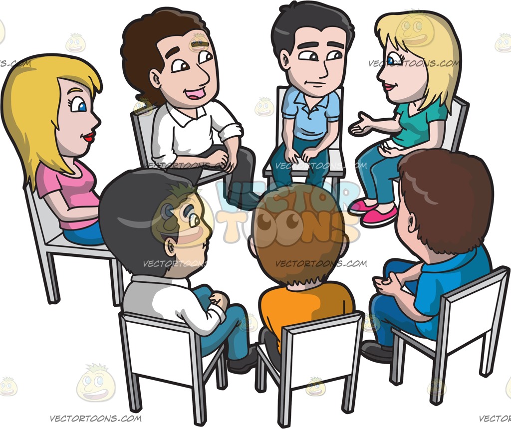 A meeting and car. Discussion clipart support group