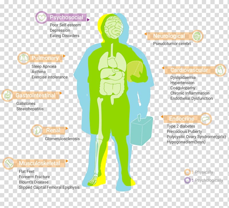 Childhood obesity health transparent. Disease clipart complication