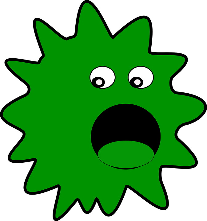 Germs alive gathering activity. Wolves clipart mouth