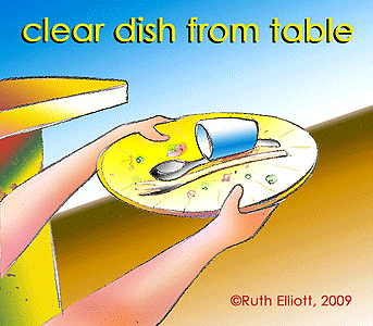 dish clipart away