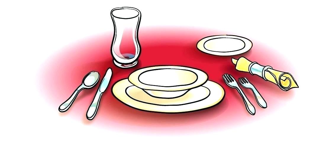 dishes clipart table clipart