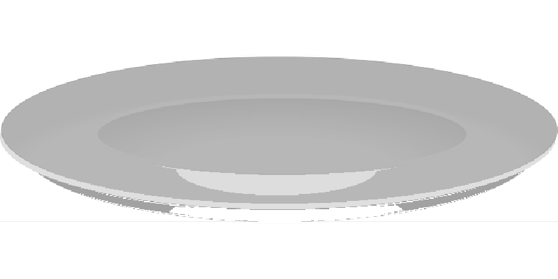 dish clipart black and white