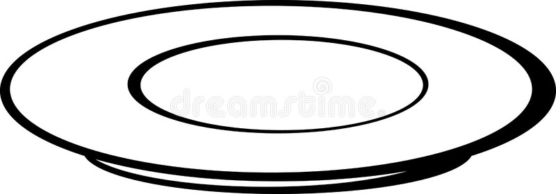 dishes clipart black and white