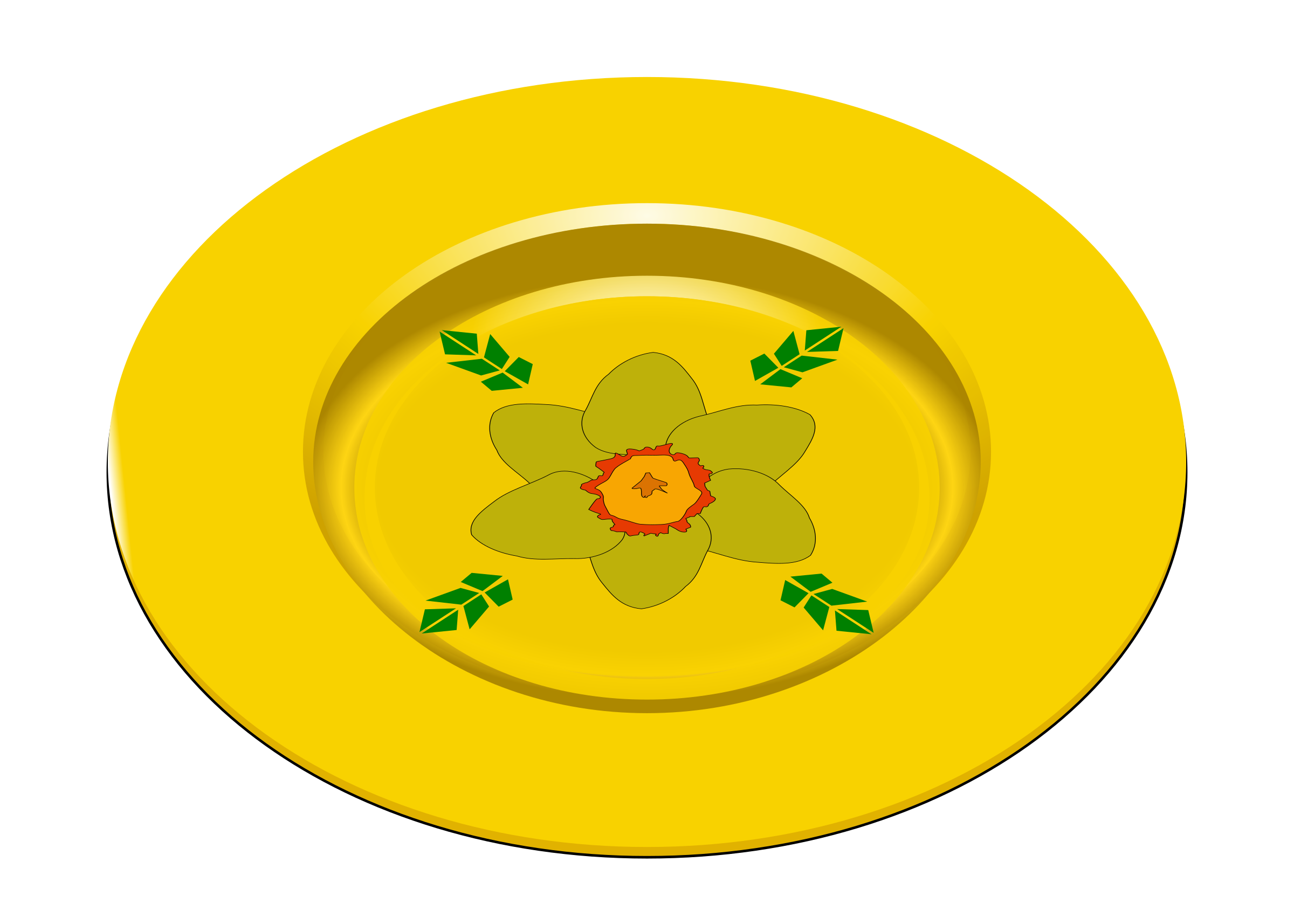 plate clipart yellow plate