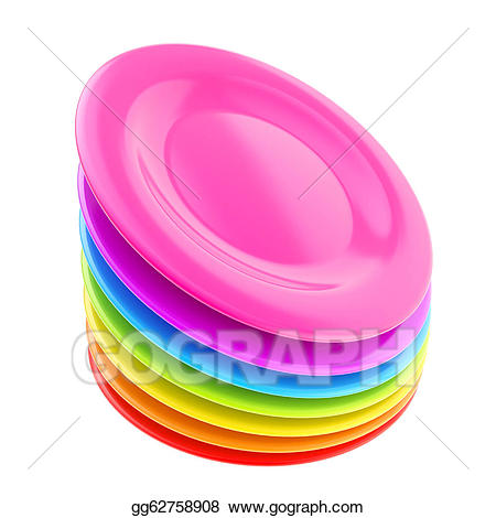 dishes clipart colorful plate