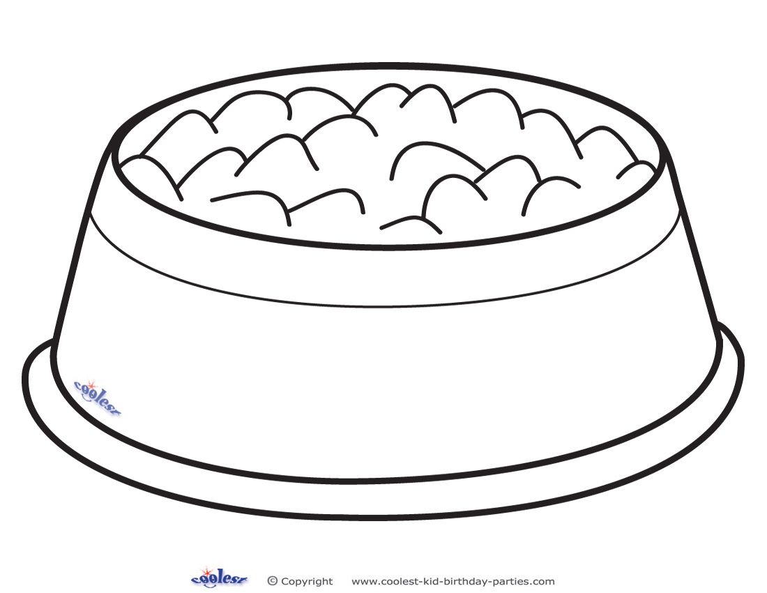 dish clipart coloring page