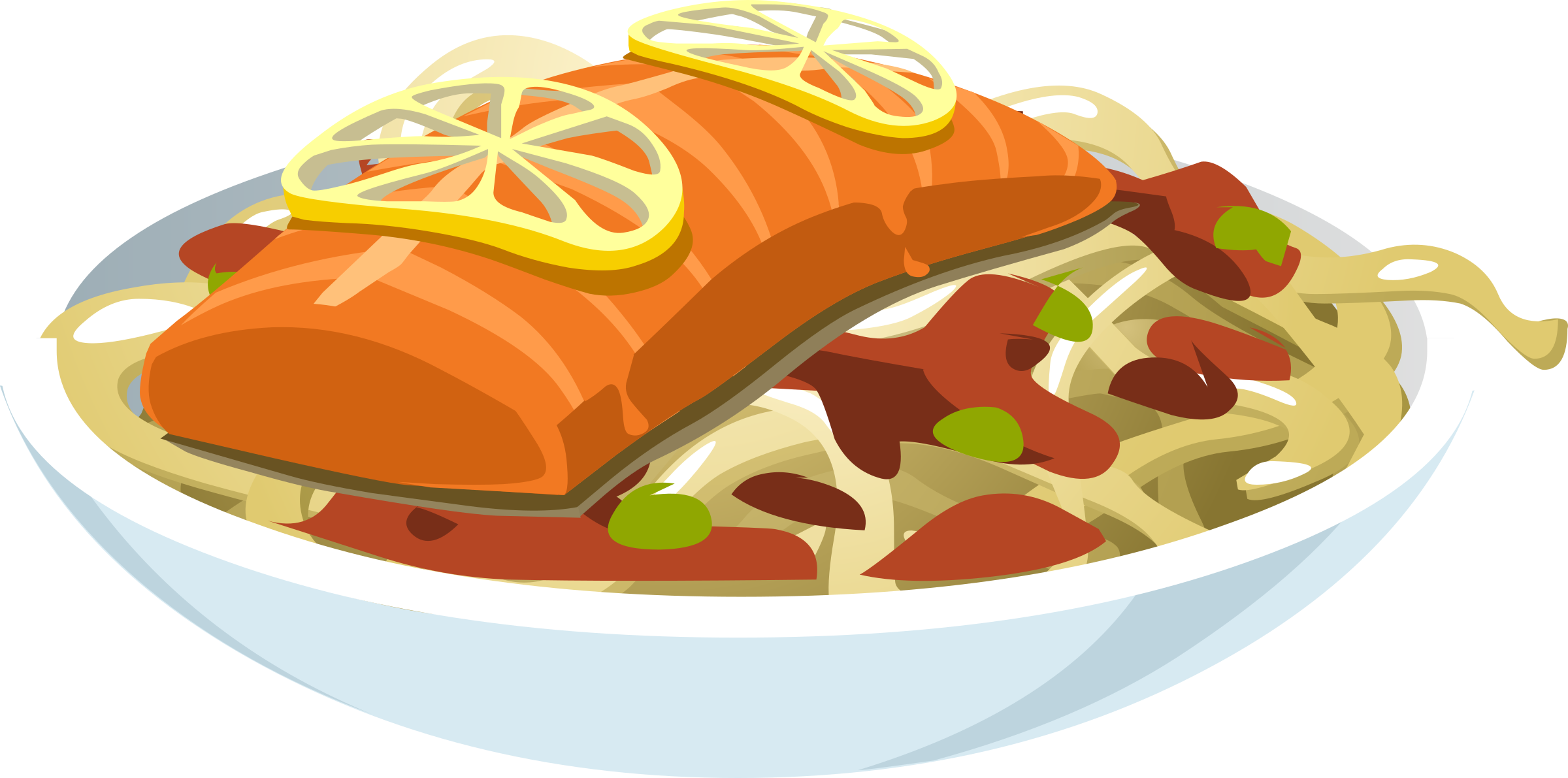 Food salmon jaella big. Dish clipart dish china
