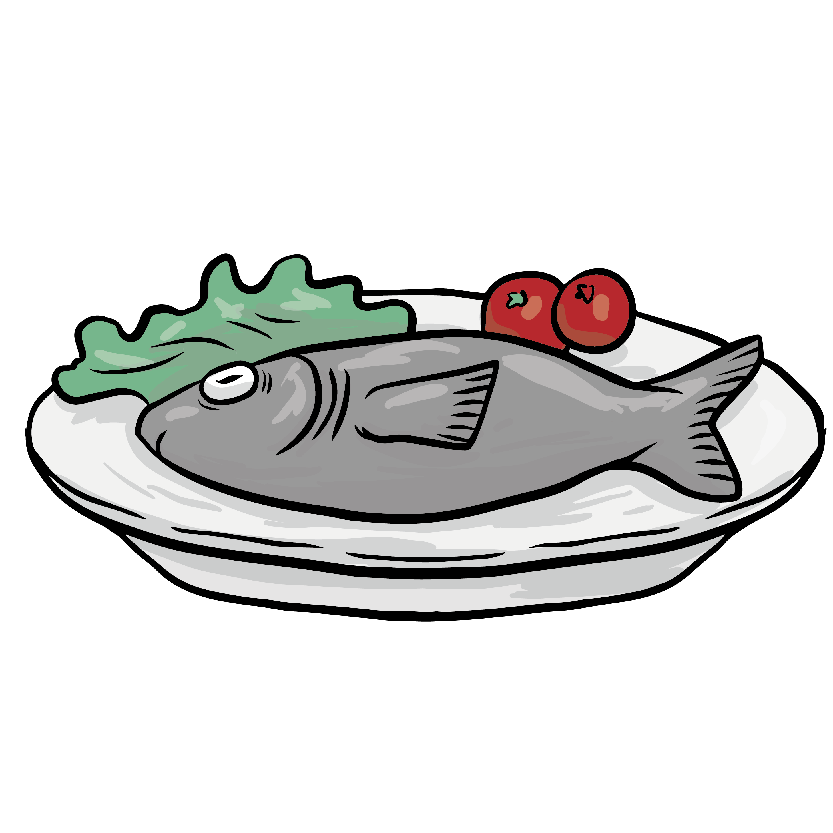 dish clipart fish cooked