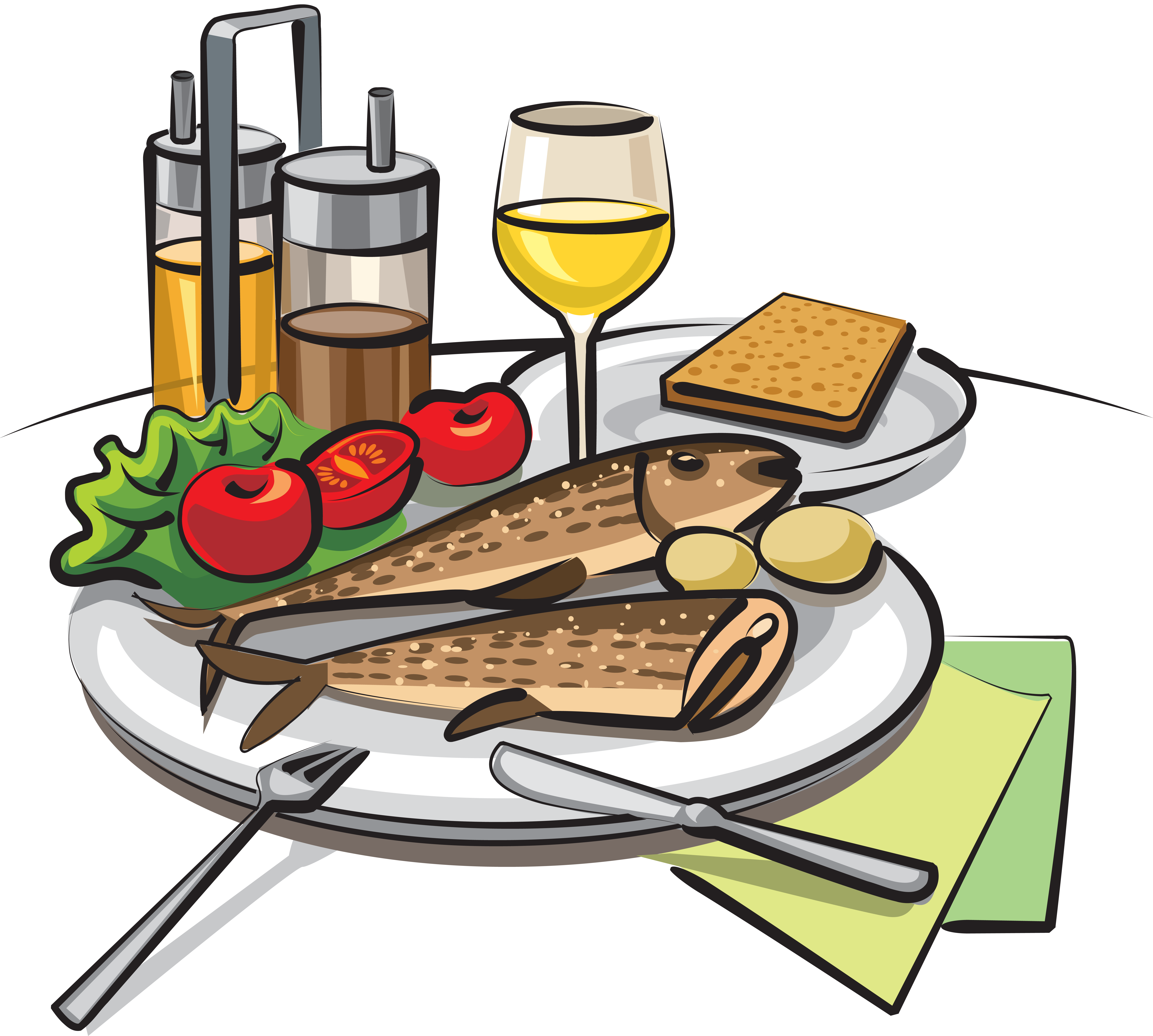 Dish clipart fried fish. And chips barbecue drawing