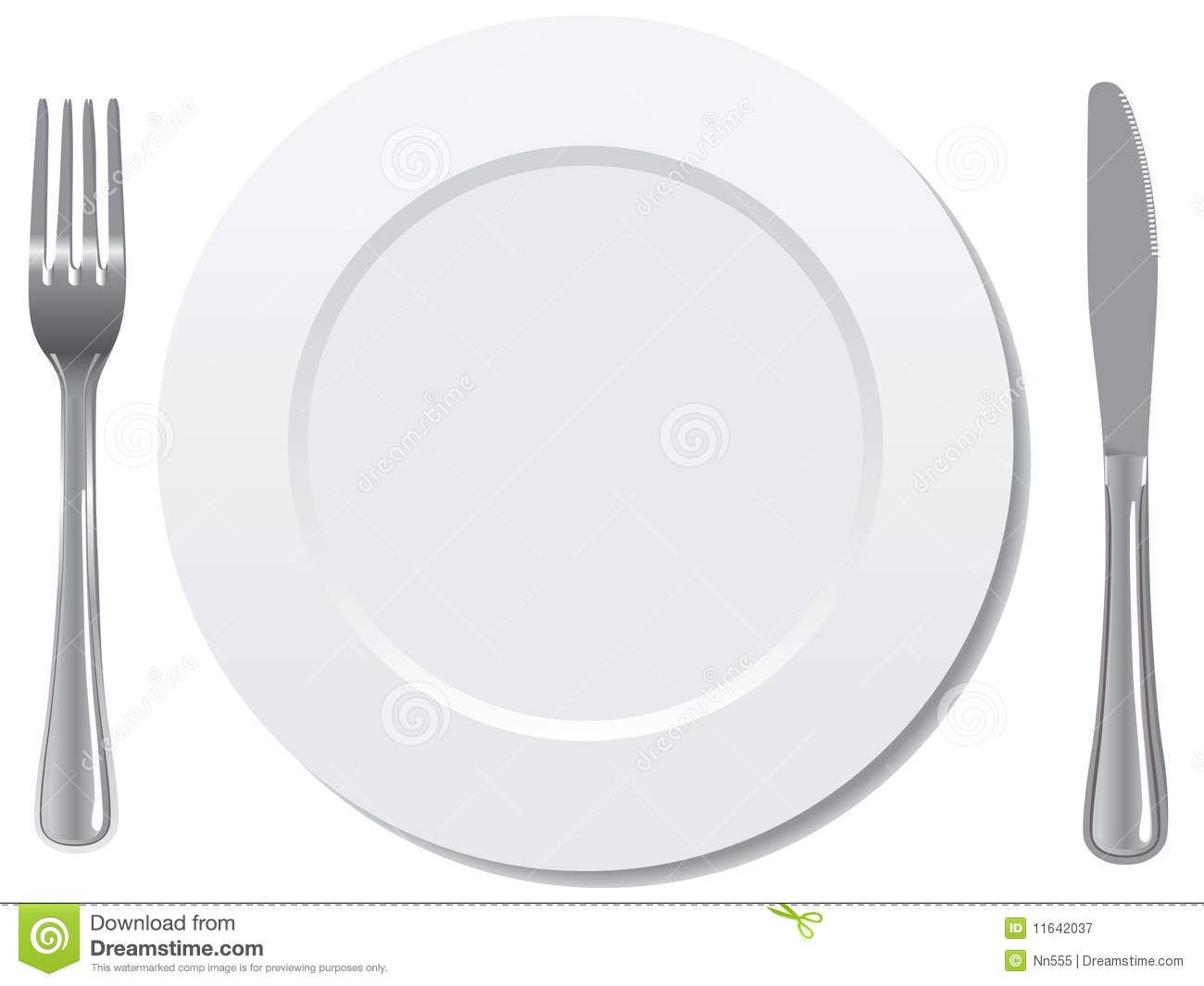 dish clipart plate silverware