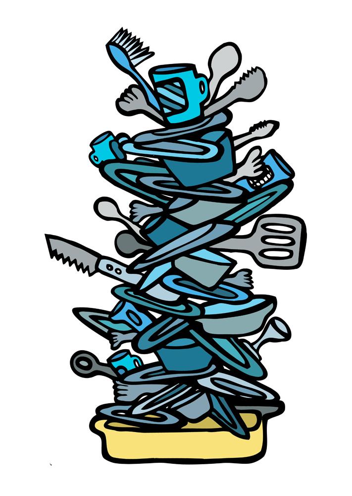 dish clipart stacked dish