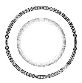 dishes clipart circle plate