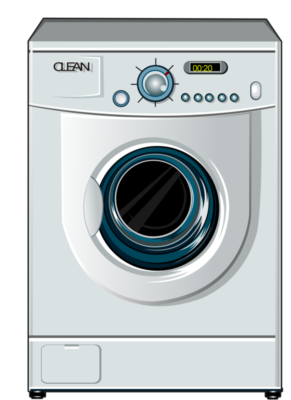 kawaii clipart washing machine