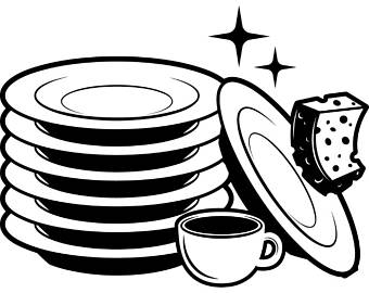  collection of clean. Dishes clipart