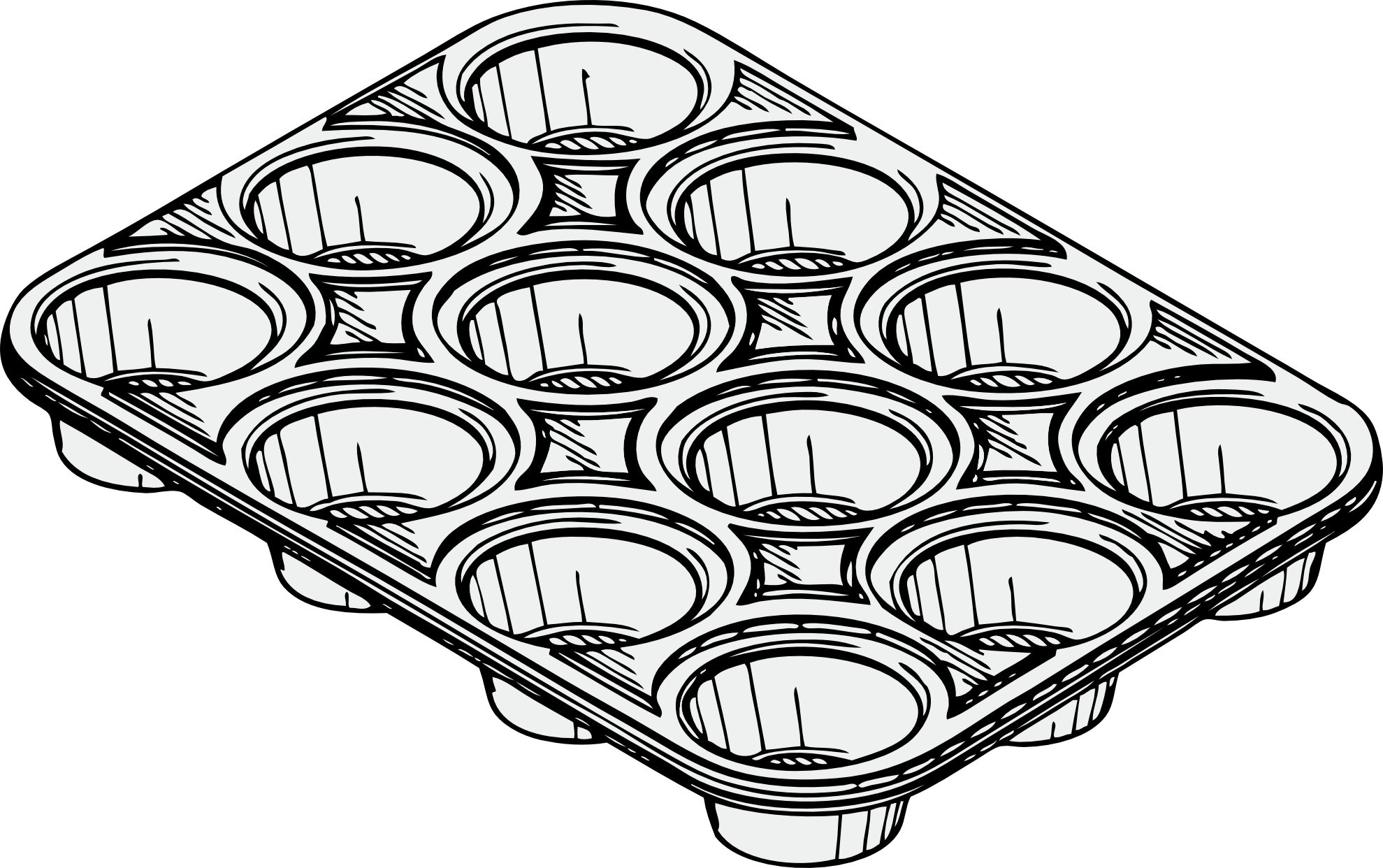 muffins clipart black and white