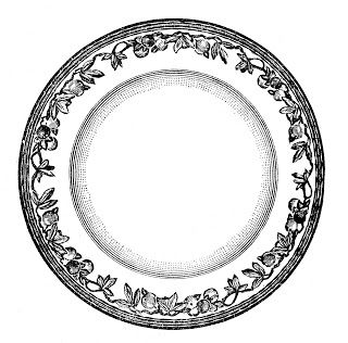 Free vintage clip art. Dishes clipart crockery