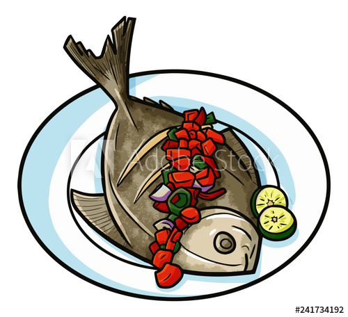 dishes clipart fish dish