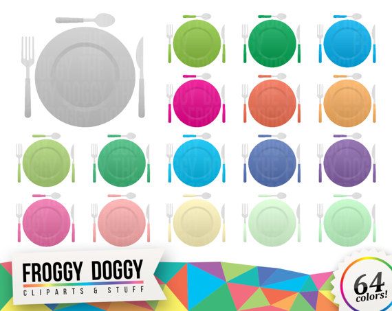 dishes clipart paint