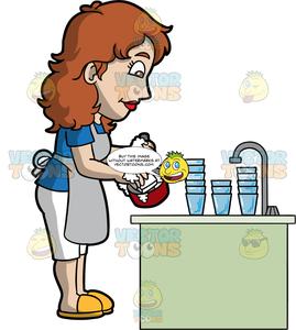 dishes clipart piled up