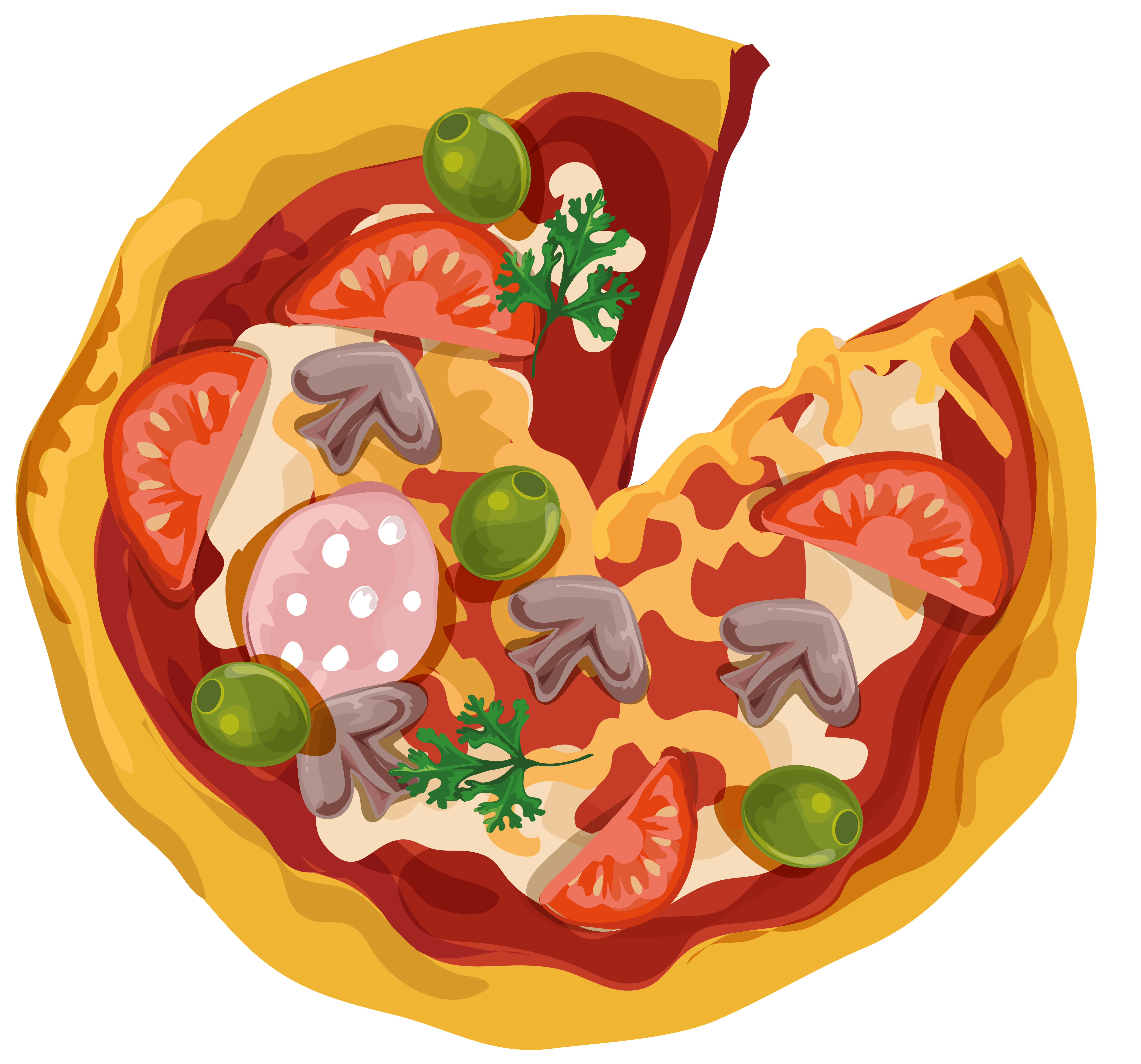 dishes clipart pizza