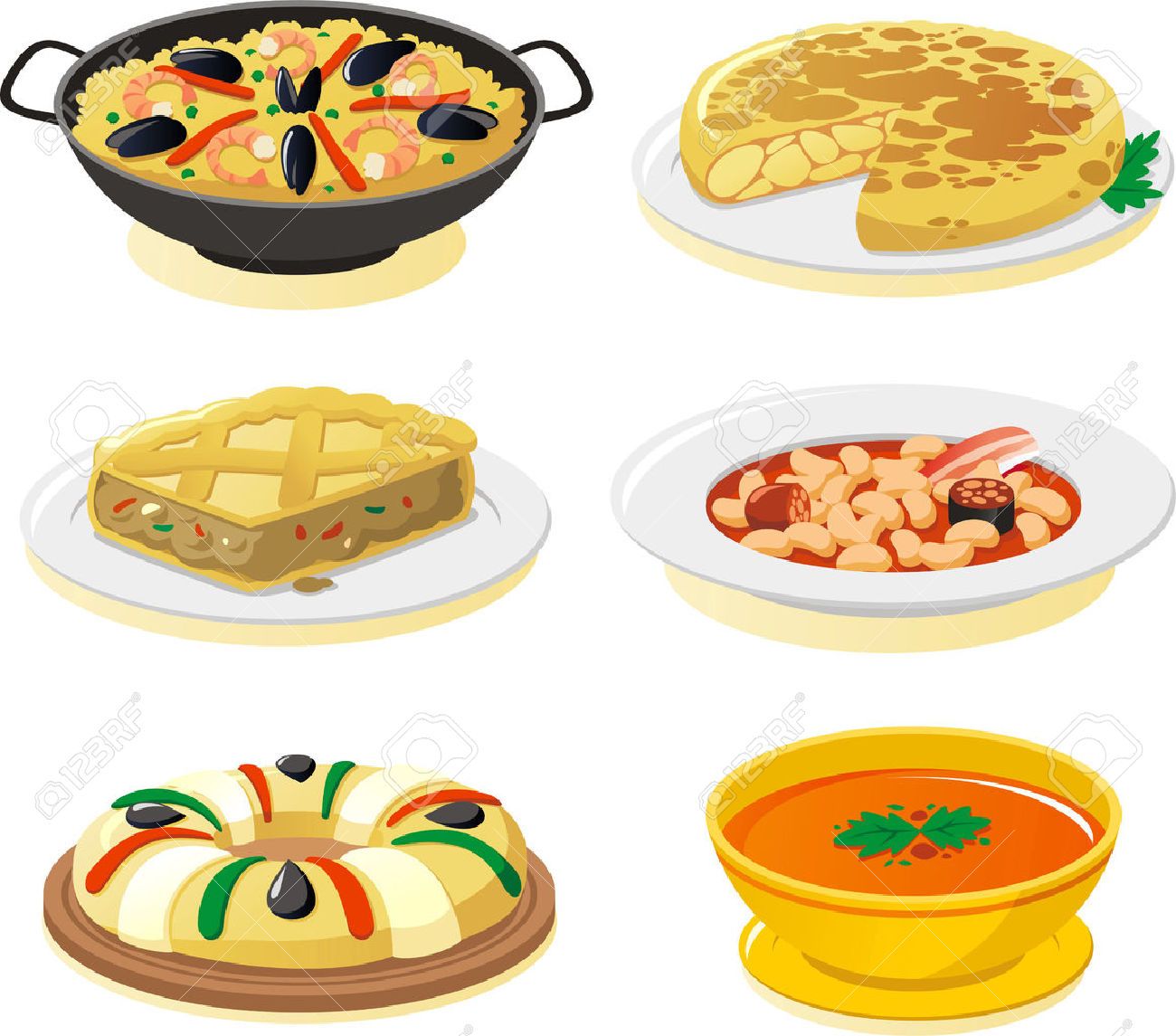 Image result for spanish. Dishes clipart plat