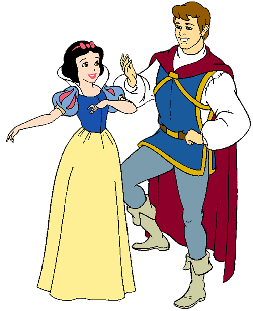 Snow white prince couples. Disney clipart couple
