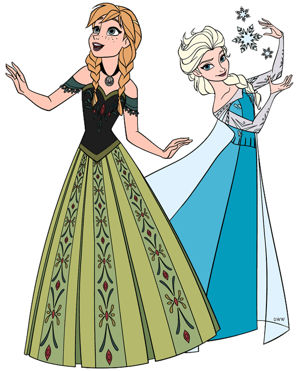 Image frozen anna sisters. Elsa clipart coronation