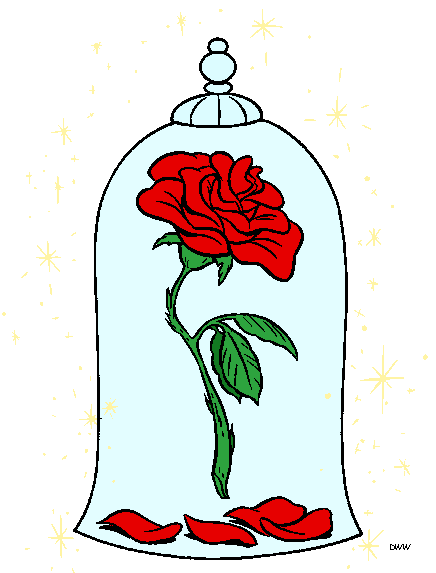 Enchanted beauty and the. Disney clipart rose