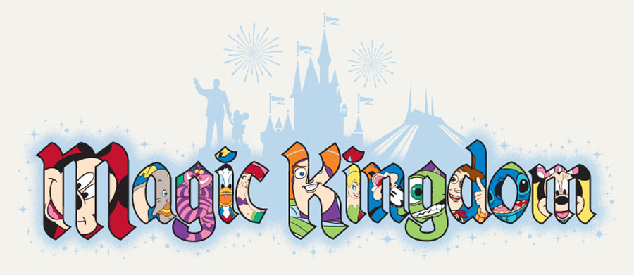 Every letter has character. Disneyland clipart magical world