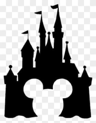 Disney sticker castle silhouette. Disneyland clipart shadow