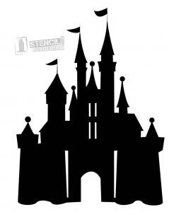 disneyland clipart stencil