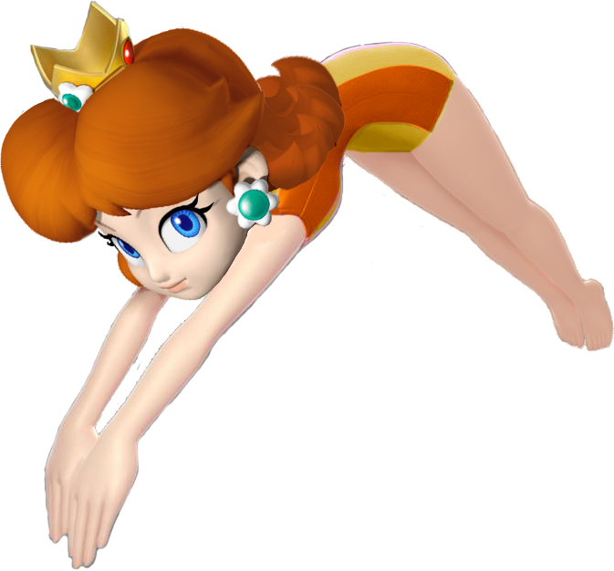 Diving princess daisy at. Swimmer clipart olympic diver
