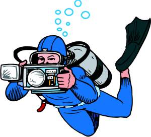 diving clipart underwate camera