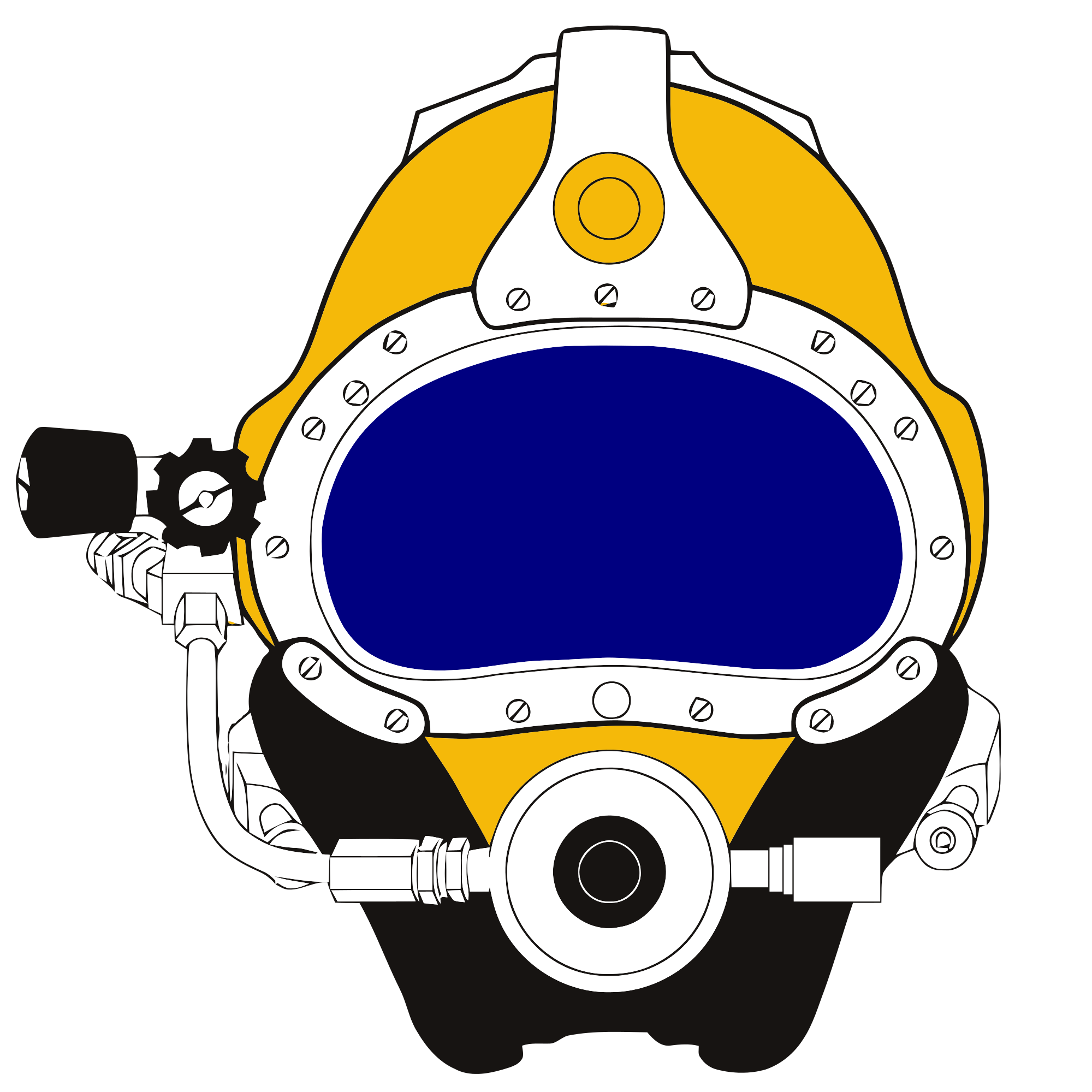 File commercial diver helmet. Diving clipart vector