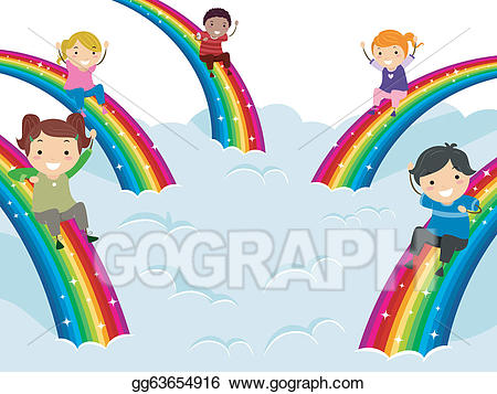 Eps vector rainbows stock. Diversity clipart rainbow