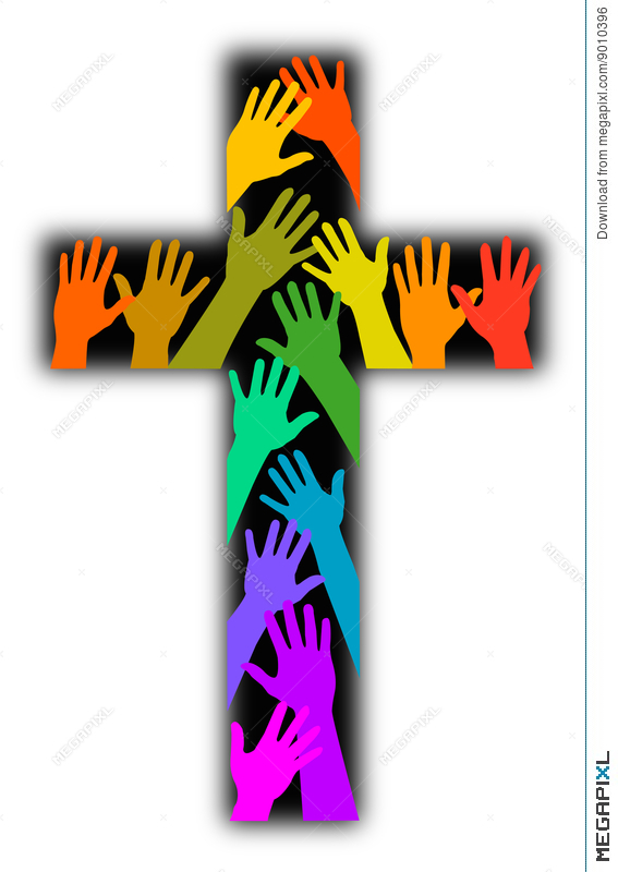 Cross illustration megapixl . Diversity clipart rainbow