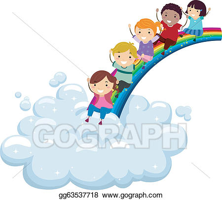 Diversity clipart rainbow. Vector art drawing gg