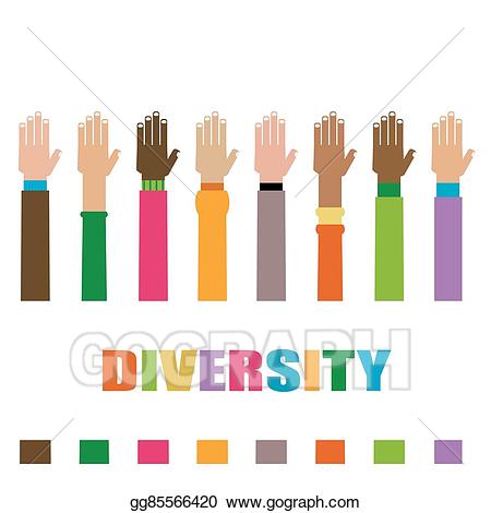 diversity clipart raised hand